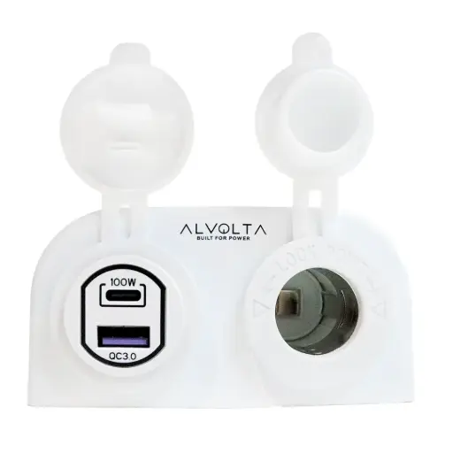 [ALV-WPCASS] Alvolta Duo Power/USB A+C Surface Mount Socket White
