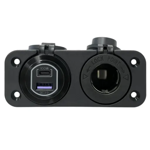 [ALV-BPCAFS] Alvolta Duo Power/USB A+C Flush Mount Socket Black