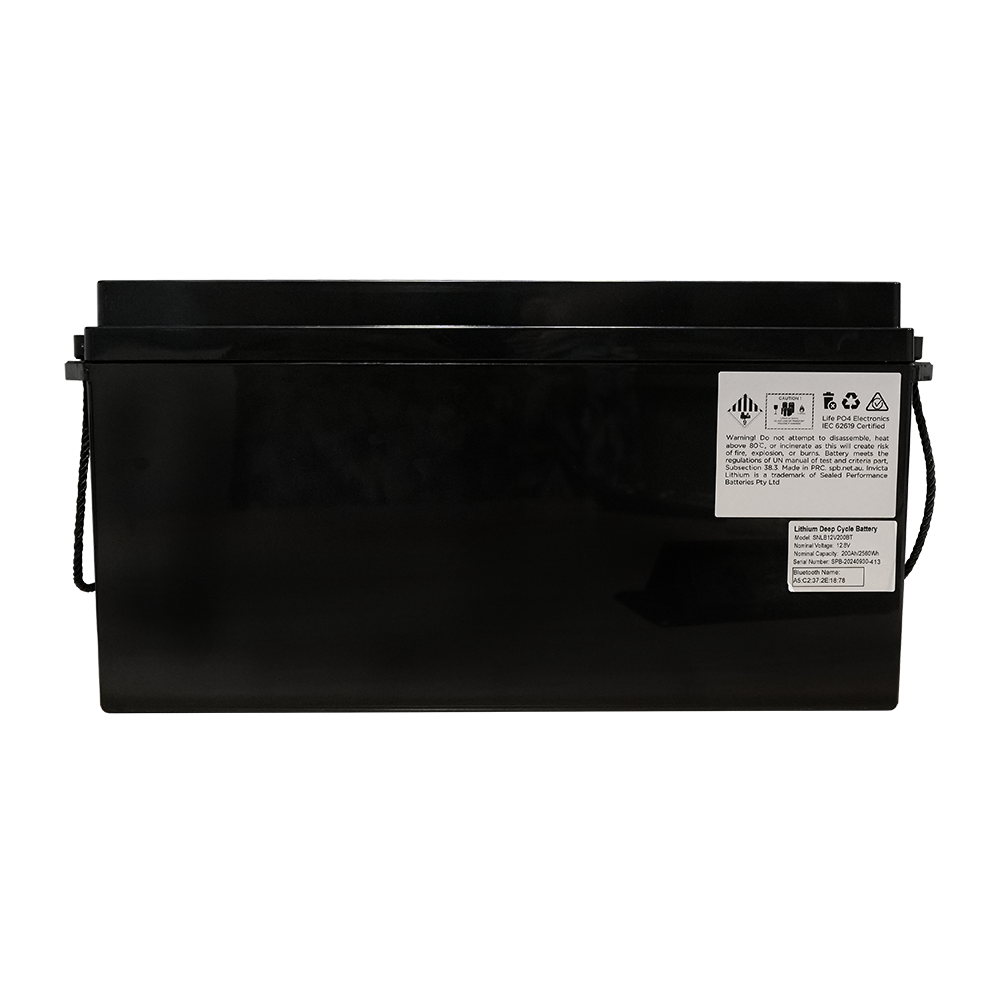 Invicta Black 12V 200Ah LiFePO4 Battery (Bluetooth)