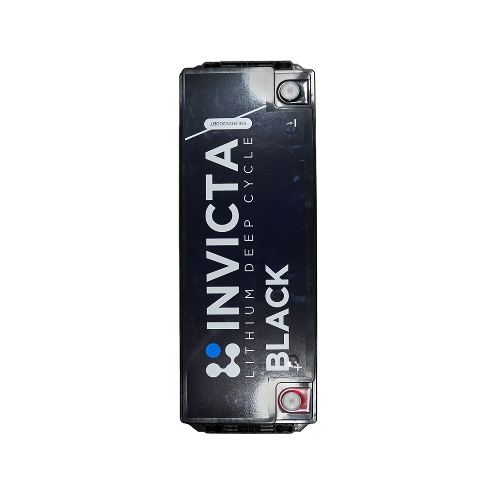Invicta Black 12V 200Ah LiFePO4 Battery (Bluetooth)