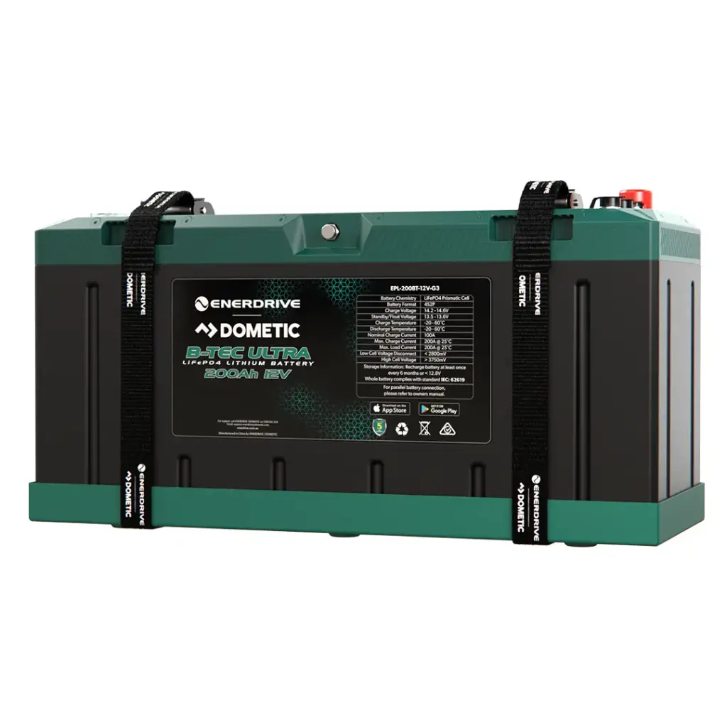 Enerdrive B-tec Ultra 200A 12V Lifepo4 Battery Gen3 IP67