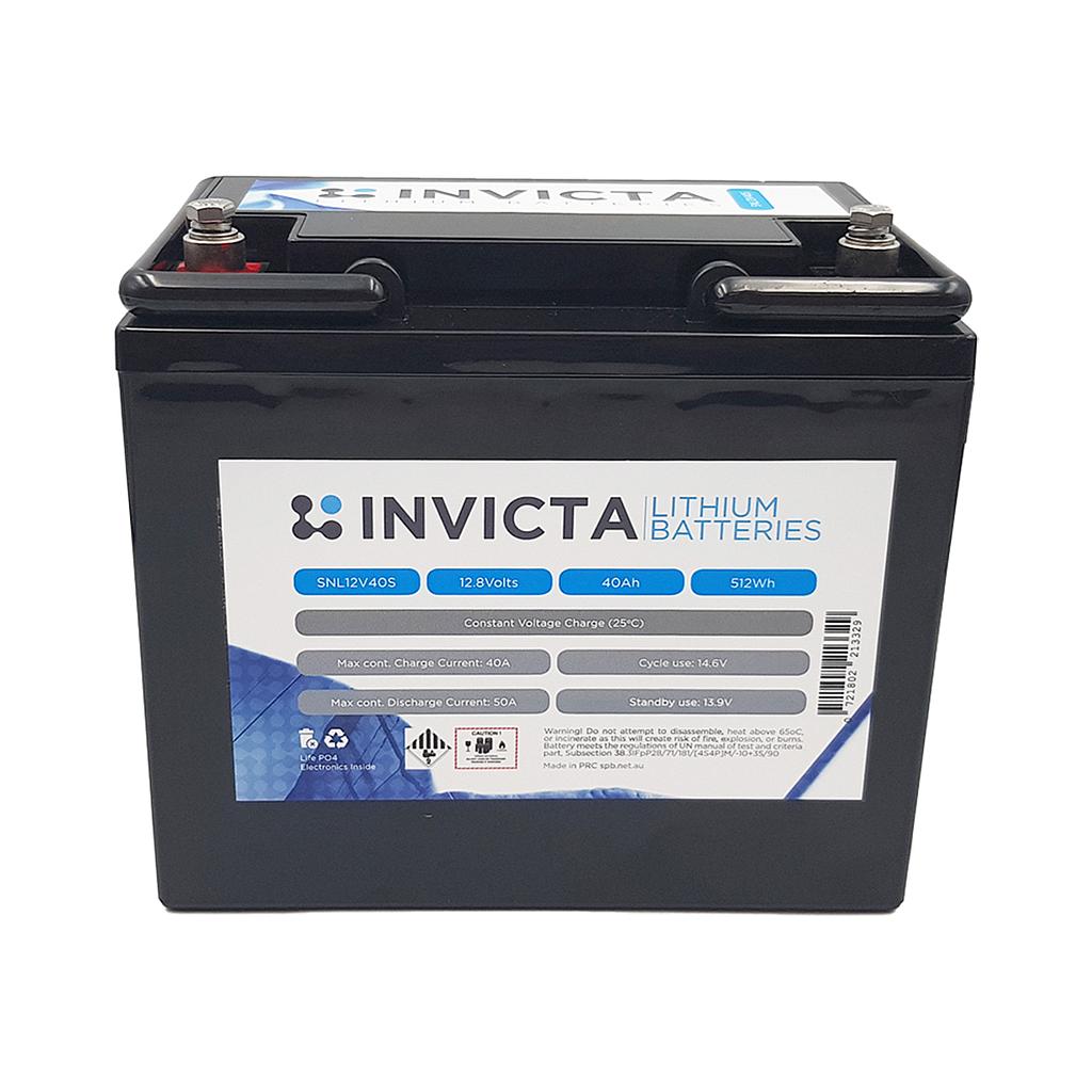 Invicta Lithium 12V 40Ah LiFePO4 Battery (Bluetooth)
