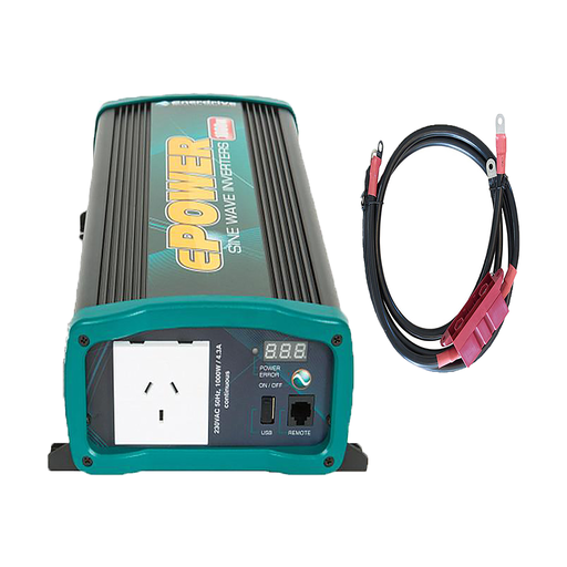 [EN1110S_ALV1000WKIT] Enerdrive ePOWER 12V 1000W PSW Inverter + Cable Kit