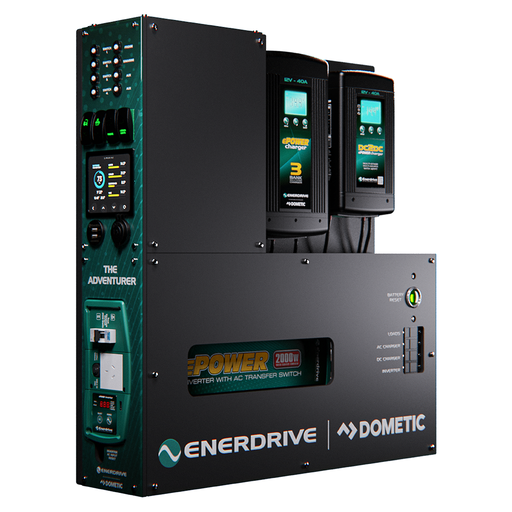[K-ADVENTURER-02-L] Enerdrive Adventurer System LEFT 40AC, 40DC, 2000X inc. Simarine SCQ50
