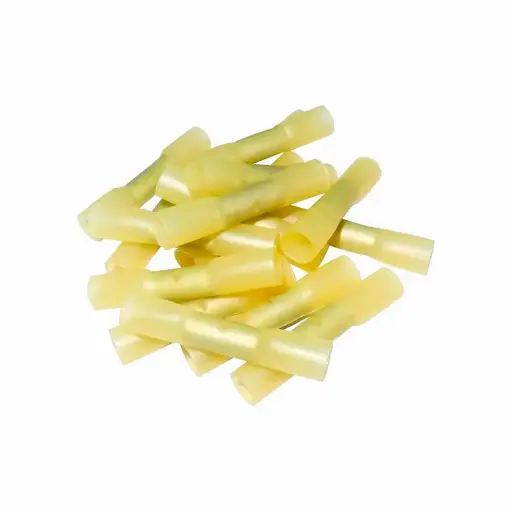 [C516_10] Alvolta 6mm Yellow Heat Shrink Double Grip Butt Splice Connectors (10)