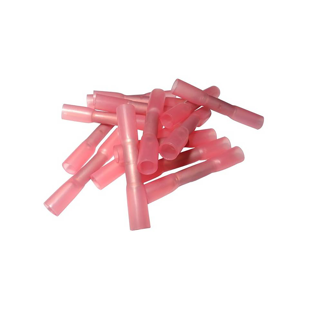 [C512_10] Alvolta 1.5mm Red Heat Shrink Double Grip Butt Slice Connectors (10)