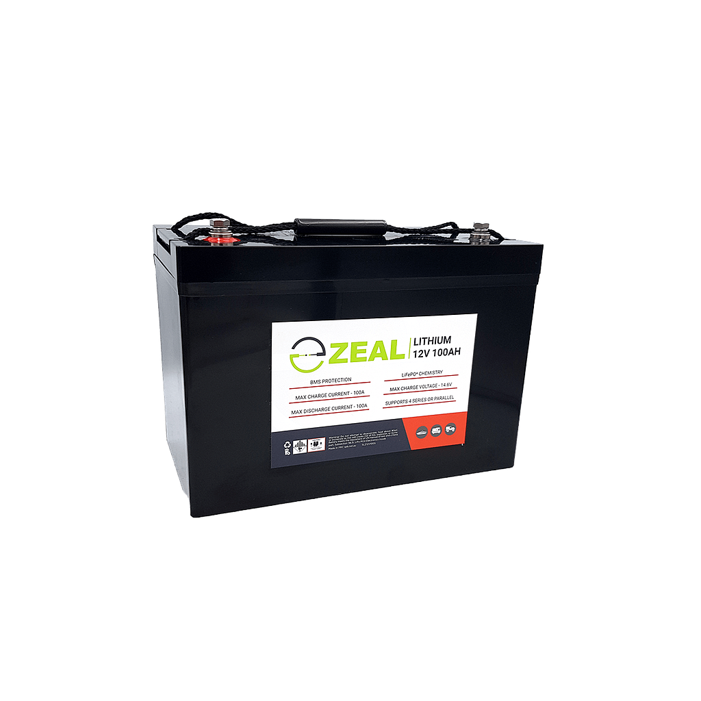 [SLZ12V100S] Zeal 12V 100Ah LiFePO4 Battery