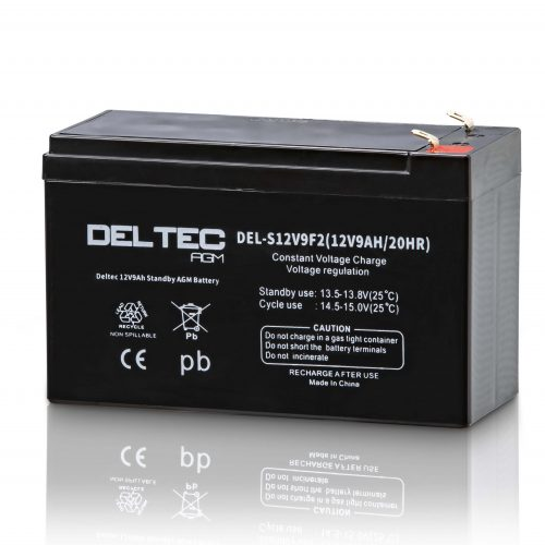 [DEL-S12V9F2] Deltec 12V 9Ah Standby AGM Battery