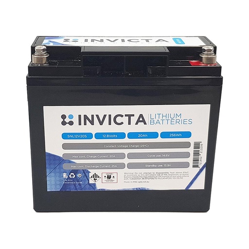 Invicta Lithium 12V 20Ah LiFePO4 Battery (Bluetooth)