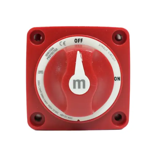 [AS483001R] Alvolta Single Circuit On-Off 300A Mini Battery Switch Red