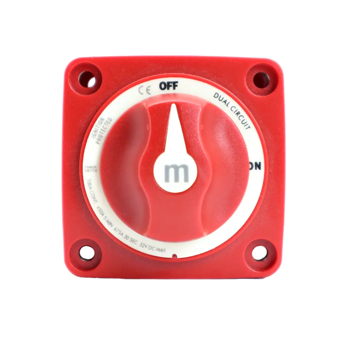 Alvolta Dual Circuit 300A Mini Battery Switch (Red)