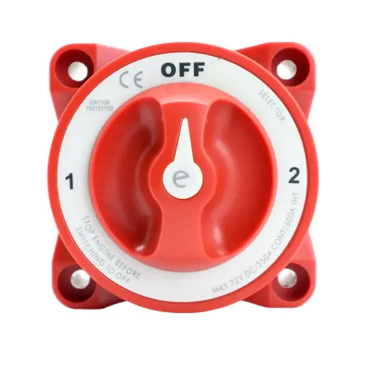 [AS323503AR] Alvolta 3 Position 350A Battery Switch W/AFD (Red)