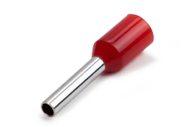 Bootlace Ferrule 1.0mm² X 8mm Pin Red
