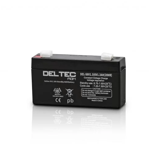 [DEL-S6V1.3] Deltec 6V 1.3Ah Standby AGM Battery
