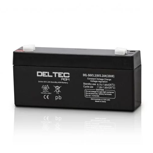 [DEL-S6V3.2] Deltec 6V 3.2Ah Standby AGM Battery