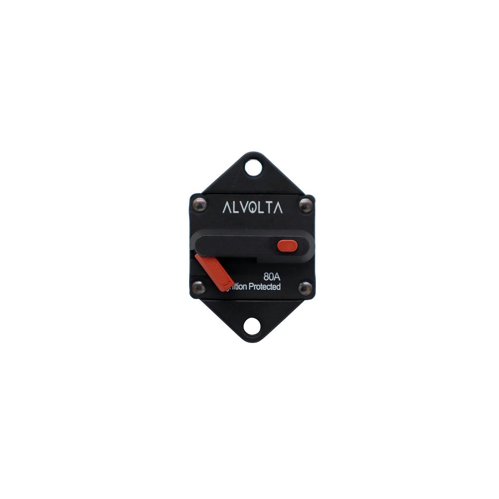 Alvolta 80A Manual Reset Panel Mount Circuit Breaker