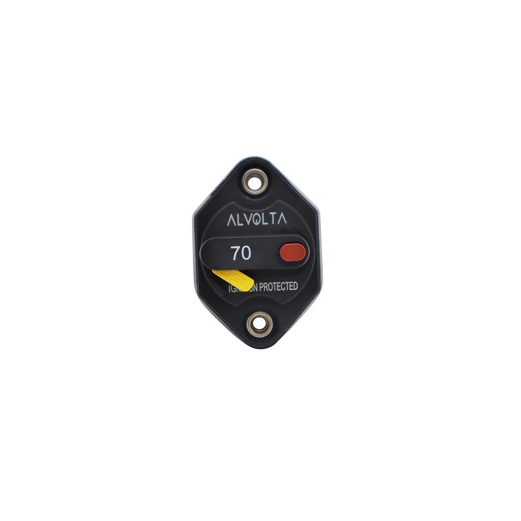 Alvolta 70A Manual Reset Panel Mount Circuit Breaker 255 Series