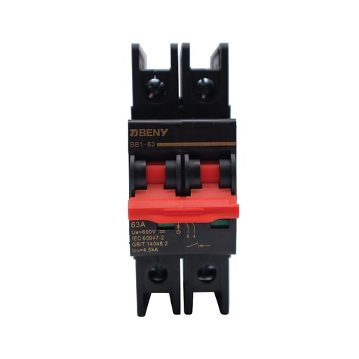 [BB1-63] ZJ Beny 63A 2P DC Circuit Breaker 600V