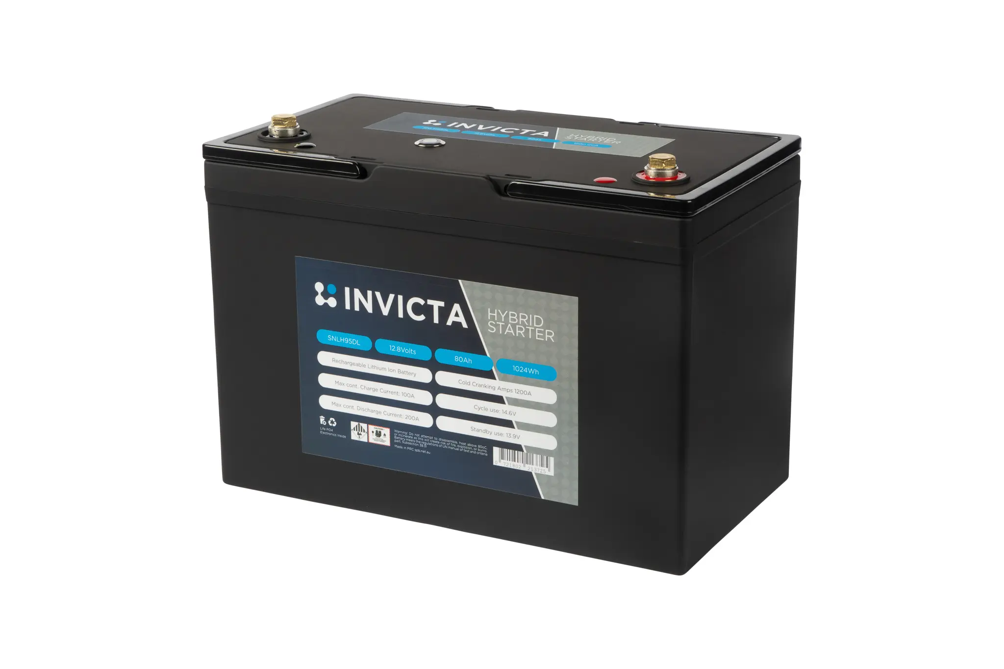 Invicta 12V 80Ah (L) Hybrid Lithium Starter Battery