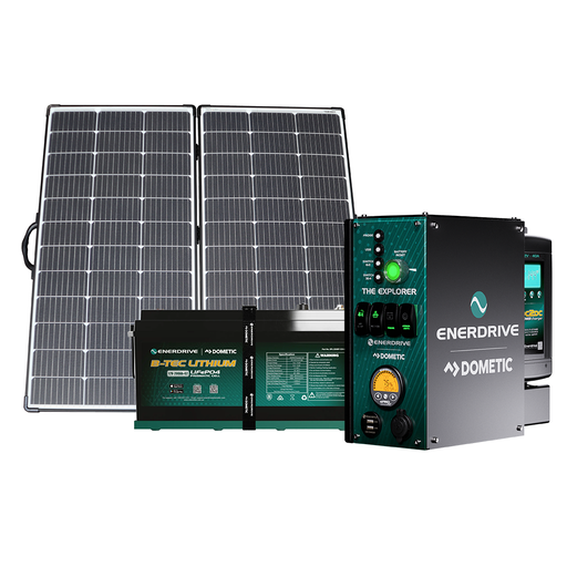 [K-EXPLORER-01-L-EPL-200-ALV-220SP] Enerdrive Explorer System LEFT 40DC inc. ePRO+ 200Ah B-TEC + Alvolta 220W Portable Solar Kit