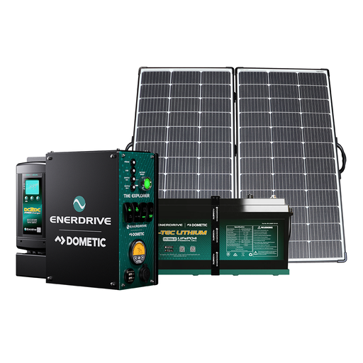 [K-EXPLORER-01-R-EPL-200-ALV-220SP] Enerdrive Explorer System RIGHT 40DC inc. ePRO+ 200Ah B-TEC + Alvolta 220W Portable Solar Kit