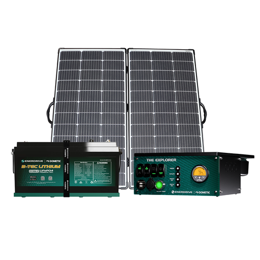 [K-EXPLORER-01-T-EPL-200-ALV-220SP] Enerdrive Explorer System TOP 40DC inc. ePRO+ 200Ah B-TEC + Alvolta 220W Portable Solar Kit