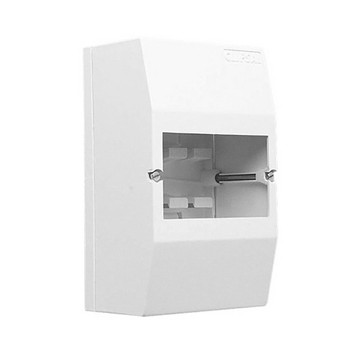 [4CC4-WE] Clipsal 1 Row of 4 Pole Surface Mounted Enclosure Including Din Rail