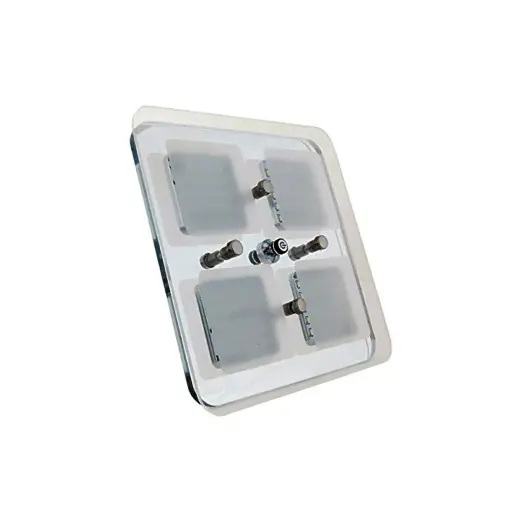 [0016604C] Dream Lighting 12V Cool White & Blue LED  Crystal Square Quad Ceiling Light