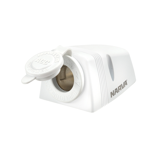 [81025WBL] Narva Acc. Socket S/Mount White Bl