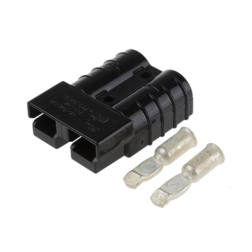 [1ANDERSONBLA] Anderson Power Products 50A Genuine Black Anderson Plug