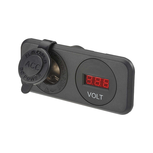 [81145BL] Narva Cig/Volt Meter Flush Mount