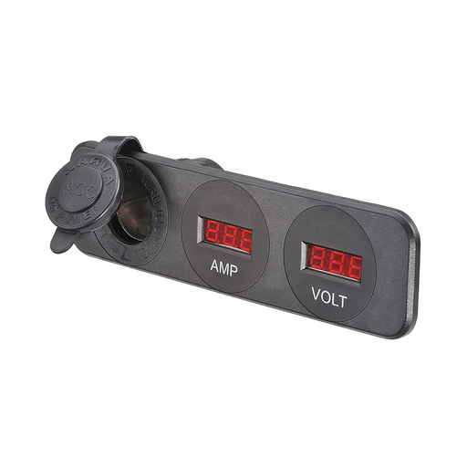 [81185BL] Narva Cig/Volt/Amp Meter Flush Mount