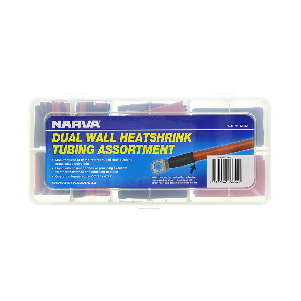 [56654] Narva Dual Wall Heatshrink Assortment Kit 105 Piece