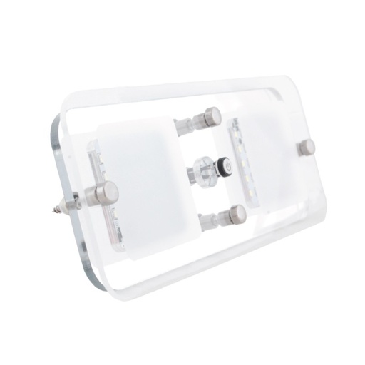 [0016602C] Dream Lighting 12V Cool White & Blue LED Crystal Rectangular Ceiling Light