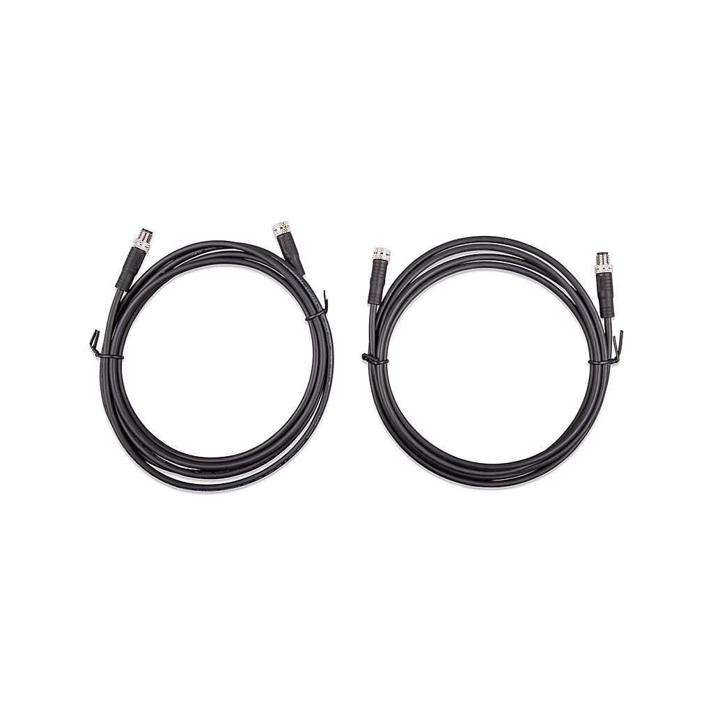 Victron M8 Circular Connector M/F 3 Pole Cable 2m (Pair)