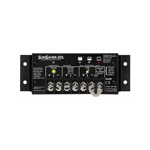 [SR-SS-20L-24V] Morningstar SunSaver PWM 20Amp/24V/LVD