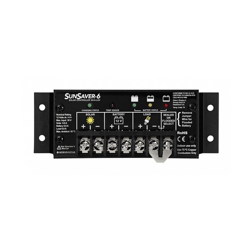 [SR-SS-6L-12V] Morningstar SunSaver PWM 6Amp/12V/LVD