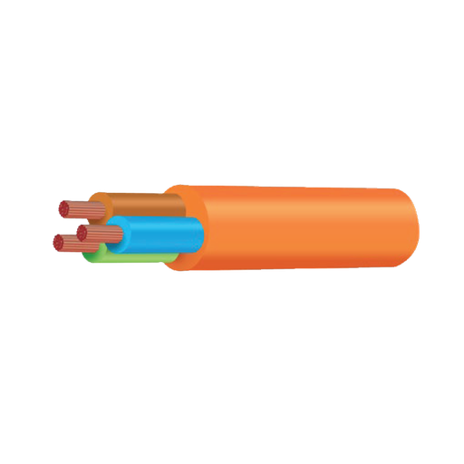 [CAC25] Tycab 2.5mm² 2 Core + Earth PVC Flex Orange Cable
